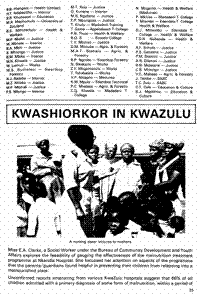 Kwashiorkor in KwaZulu