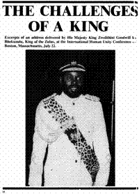 The challenges of a king