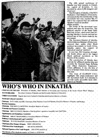 Whos who in Inkatha