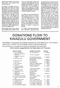 Donations flow to KwaZulu Government