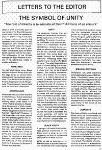 Letters to the editor: The symbol of unity
