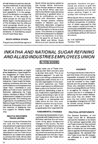 Inkatha and national sugar refining and allied industries employees union