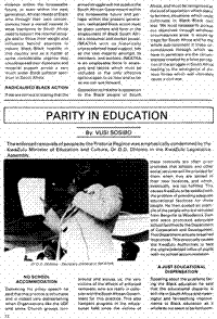 Parity in education