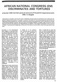 African National Congress (EM) discriminates and tortures