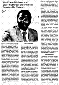 The Prime Minister and Chief Buthelezi should meet