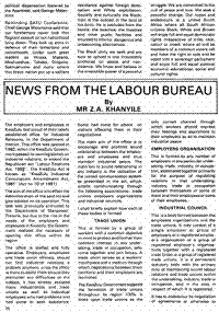 News from the Labour Bureau