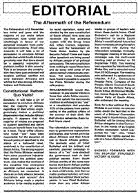 Editorial: the aftermath of the Referendum