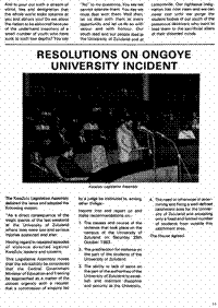 Resolutions on Ongoye University incident
