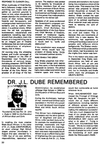 Dr. J.L. Dube remembered