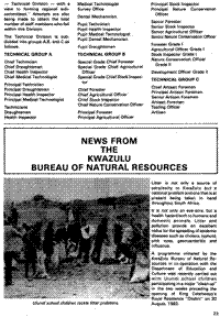 News from the KwaZulu Bureau of Natural Resources
