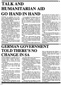 German government told there`s no change in SA
