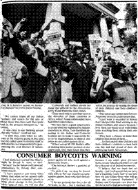 Consumer boycotts warning