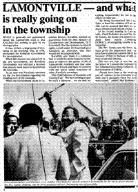 Lamontville and what is really going on in the township