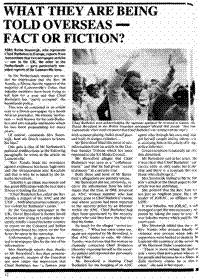 What are they being told overseas - fact or fiction?