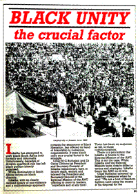 Black unity: the crucial factor