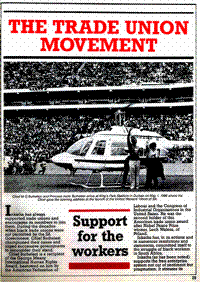 The trade union movement: support for the workers