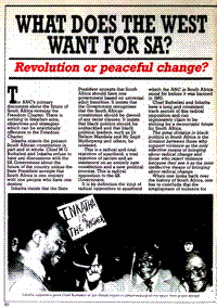 What does the west want for SA?: revolution or peaceful change?