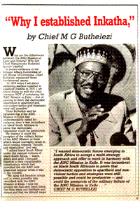 'Why I established Inkatha'