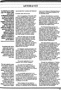 Affidavit: Mangosuthu Gatsha Buthelezi