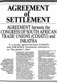 Agreement of settlement