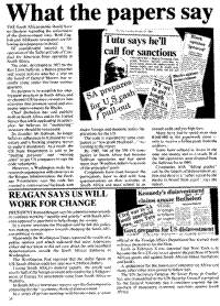 Reagan says US will work for change
