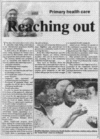 Primary health care: reaching out