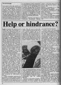 Help or hindrance