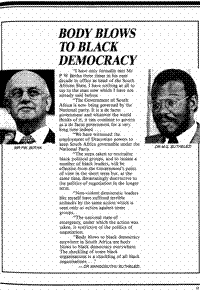 Body blows to Black democracy