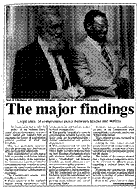 The major findings: large area of compromise exists between Blacks and Whites