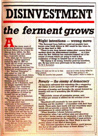 Disinvestment: the ferment grows