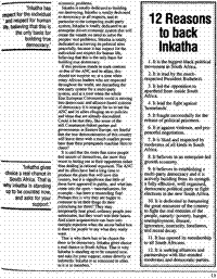 12 reasons to back Inkatha