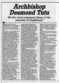 Archbishop Desmond Tutu: do his views represent those of the majority of Anglicans?