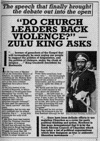 Do church leaders back violence? - Zulu king asks