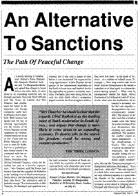 An alternative to sanctions: the path of peaceful change