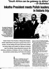 Inkatha President meets Polish leaders in historic trip
