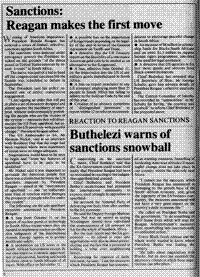 Sanctions: Reagan makes the first move