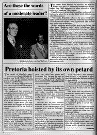 Pretoria hoisted by its own petard