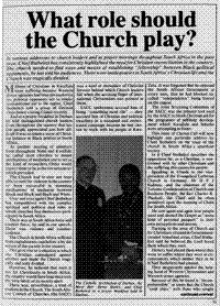 What role should the Church play?