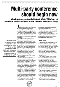 Multi-party conference should begin now