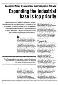 Expanding the industrial base is top priority