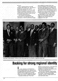 Backing for strong regional identity