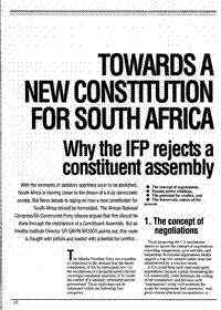 Towards a new constitution for South Africa