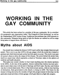 Working in the gay community