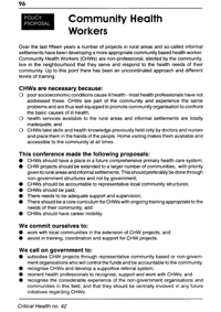 Community health workers
