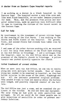 A doctor from an Eastern Cape hospital reports