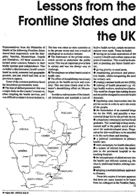 Lessons from the Frontline States and the UK