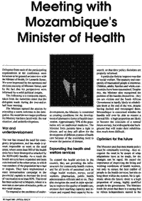 Meeting with Mozambique`s Minister of Health