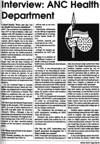 Interview: ANC Health Department