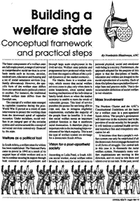 Buidling a welfare state - conceptual framework and practical steps