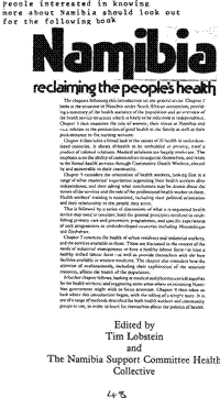 Namibia - reclaiming the people`s health